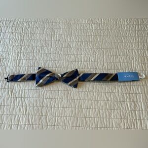 Countess Mara 100% Silk Bow Tie Stripes Adjustable Formal Wedding Event Dressy